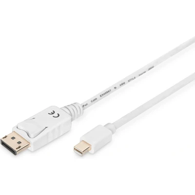 Afbeelding van Digitus AK 340102 020 W DisplayPort kabel Mini / Adapterkabel stekker, stekker 2.00 m Wit