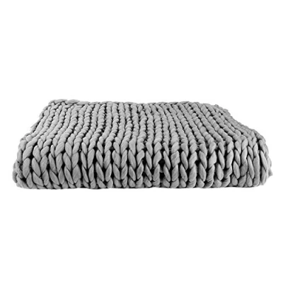 Afbeelding van THE HOME DECO FACTORY CMTX8007 Plaid, acryl, grijs, één maat