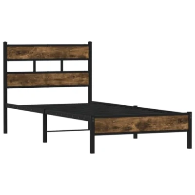 Afbeelding van Bedframe met hoofdbord zonder matras sonoma eiken 80x200 cm