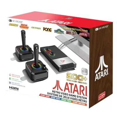 Image de Console rétrogaming Just For Games Gamestation PRO Atari 50th Anniversary 200+ jeux en 1 Noir et Rouge