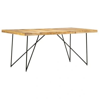 Afbeelding van Eettafel 180x90x76 cm massief mangohout