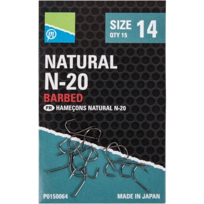 Afbeelding van Preston Natural N 20 Barbed (15 pcs) Maat : 18
