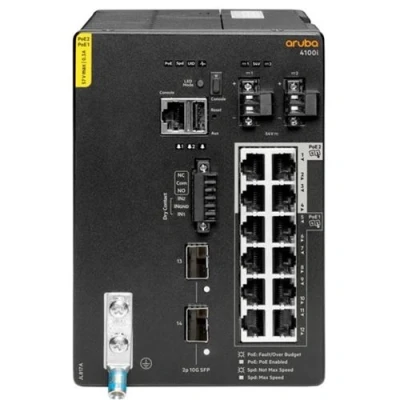 Afbeelding van Hewlett Packard Enterprise Aruba 4100i Managed L2 Gigabit Ethernet (10/100/1000) Power over (PoE) 4U Zwart