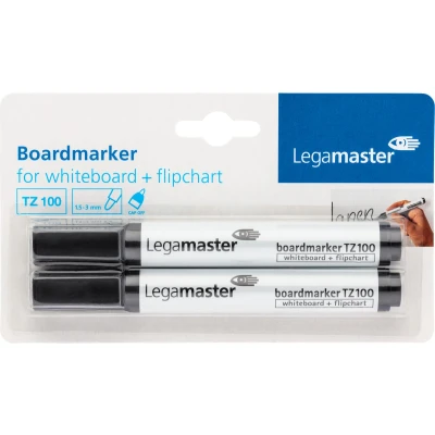 Afbeelding van Viltstift Legamaster TZ100 whiteboard rond zwart 1.5 3mm 2st