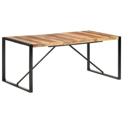 Afbeelding van Eettafel 180x90x75 cm massief hout met sheesham afwerking