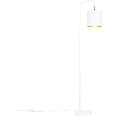 Afbeelding van QAZQA Moderne vloerlamp wit Lofty