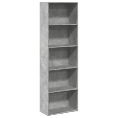 Image de vidaXL Bibliothèque gris béton 60x30x189 cm bois d&#039;ingénierie857920