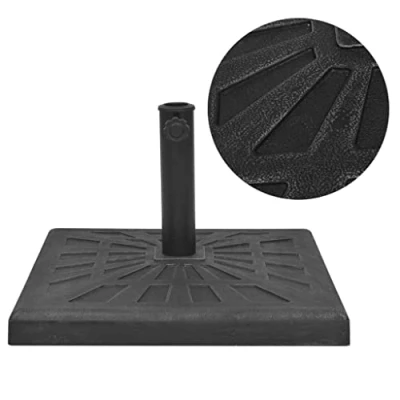 Afbeelding van vidaXL Vierkante parasolbasis Hars Zwart 12 kg