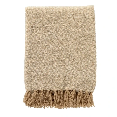 Afbeelding van Dutch Decor SALLY Plaid 140x180 cm zacht franjes Irish Cream beige