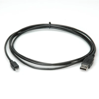 Afbeelding van ROLINE USB 2.0 Kabel, A Male Micro B Male, zwart, 3 m