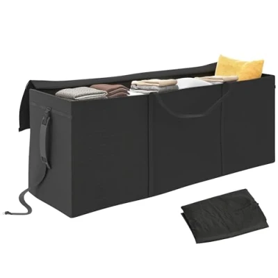 Afbeelding van Outsunny Opbergtas voor tuinkussens, beschermhoes met handgreep, ritssluiting, waterdicht, uv bestendig, Oxford 600D, kerstboomkussens, 200 x 60