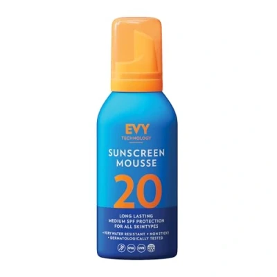 Afbeelding van EVY Zonnebrand Mousse SPF 20 150 ml Beschermend en Hydraterend Dermatalogisch aanbevolen Zweet water bestendig