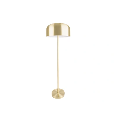 Afbeelding van Leitmotiv Vloerlamp Capa Metaal Mat Geborsteld goud Ø42x150cm Modern Staande lampen voor Woonkamer Slaapkamer