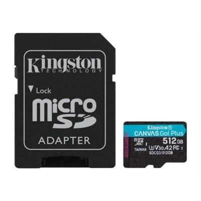 Image de Kingston Canvas Go! Plus microSDXC 512GB + Adaptateur De Carte SD