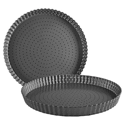 Afbeelding van Space Home Geperforeerde taartvorm Quichevorm met afneembare bodem Quicheschaal ronde taartvormen antiaanbaklaag vlaaivorm Ø 24 cm