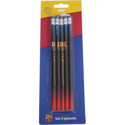 Afbeelding van Fc Barcelona Potloden Hout Blauw/rood 5 delig