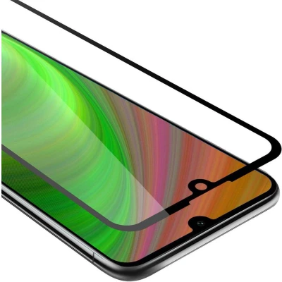 Afbeelding van Cadorabo Screenprotector geschikt voor Huawei Y6 2019 Volledig scherm pantserfolie Beschermfolie in TRANSPARANT met ZWART Gehard (Tempered) display beschermglas 9H hardheid 3D Touch