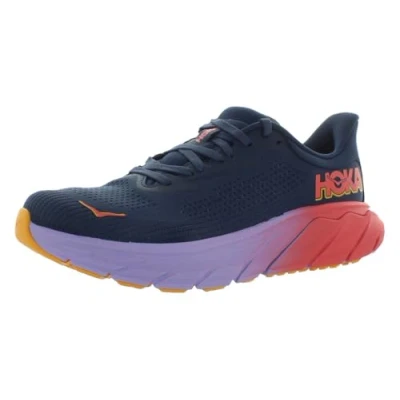 Afbeelding van HOKA Arahi Hardloopschoenen voor op de weg, Dames, Maat: 38, Blue/pink/lilac Textiel/ synthetisch