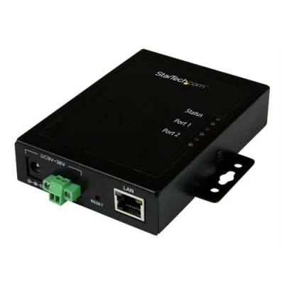 Image de StarTech.com serveur de périphériques à 2 ports série RS232 vers IP Ethernet Métallique et montable périphérique
