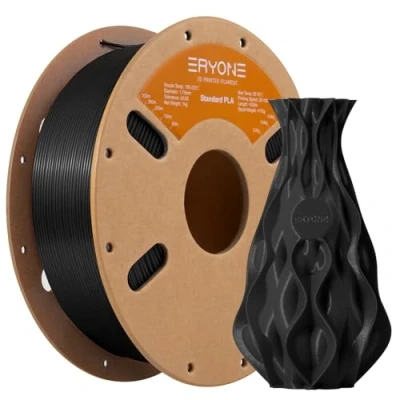 Afbeelding van ERYONE PLA filament voor 3D printer, diameter 1,75 mm +/ 0,03 mm, 1 kg / spoel Zwart (Carbon Black)