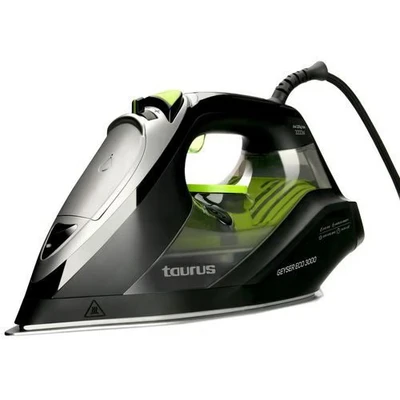 Afbeelding van Taurus Geyser ECO 3000 Stoomstrijkijzer Antikleefstrijkzool W Zwart, Groen, Grijs