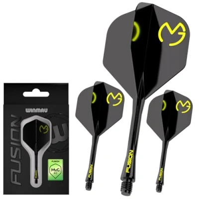 Afbeelding van Winmau Fusion Michael van Gerwen Green Black NO2 Dart Flights Inbetween