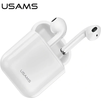 Afbeelding van USAMS Bluetooth 5.0 TWS LU serie hoofdtelefoon draadloos wit/wit BHULU01 (US LU001)