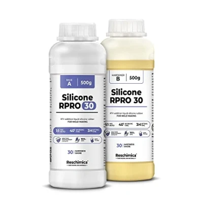 Afbeelding van R PRO 30 Silicone(hard) mal maken, siliconenrubber, vloeibare Silicone voor schimmels maken,afvormmassa,siliconen mallen maken mengverhouding 1:1 (1 kg)