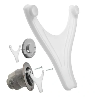 Afbeelding van 1 x condensatieafvoer voor caravanverwarming geschikt TRUMA ZR80 gatafstand 96 mm wit ter bescherming tegen vuil en ijs