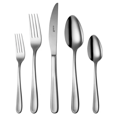 Afbeelding van Sola Bestek Set Florence 70 Delig Bestekset 8 Persoons Modern Vaatwasserbestendig Zilverwit Premium Edelstaal 18/10 RVS Zilver