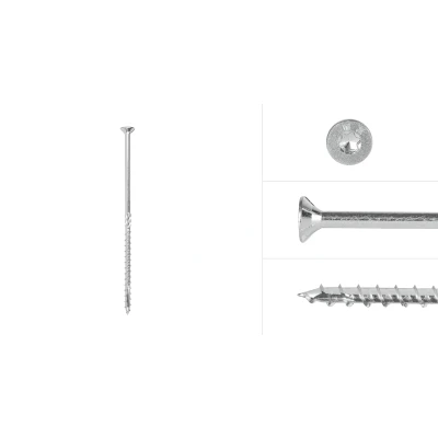 Afbeelding van Wovar Spaanplaatschroeven Verzinkt 6 x 150 mm Torx 25 met snijpunt Doos 100 Stuks