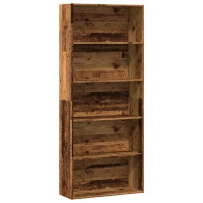 Afbeelding van vidaXL Boekenkast 80x30x189 cm bewerkt hout oud houtkleurig