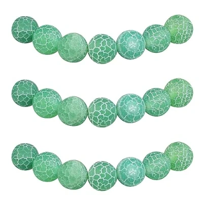 Afbeelding van MJDCB 45 stuks rijgkralen 8 mm groene agaat halfedelstenen ronde losse kralen voor het maken van sieraden, armbanden, halskettingen