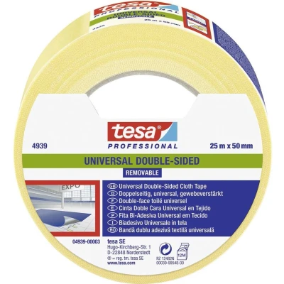 Afbeelding van tesa UNIVERSAL REMOVABLE 04939 00003 11 Bevestigingstape Professional Wit (l x b) 25 m 50 mm 1 stuk(s)