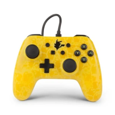 Image de Manette Nintendo Switch filaire PowerA Pikachu Silhouette Jaune