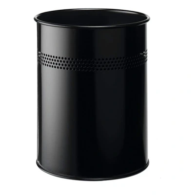 Image de Durable poubelle en métal perforé (15 litres) noir