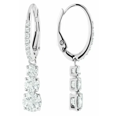 Afbeelding van Swarovski Attract Trilogy Oorbellen silvercoloured, Dames, Maat: One Size, Silver coloured