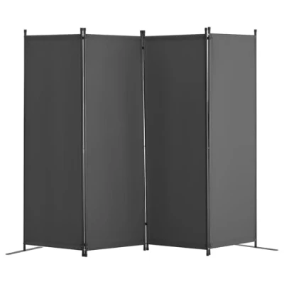Image de VEVOR Cloison de séparation en tissu paravent à 4 panneaux pour chambre gris