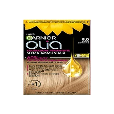 Afbeelding van Garnier Olia Haarverf, permanente haarkleur zonder ammoniak met bloemoliën van natuurlijke oorsprong, veganistische formule, lichtblond