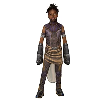 Afbeelding van Rubies Black Panther Kostuum Shuri Jongen Paars, Bruin, Zwart, Goud Maat 128 Carnavalskleding Verkleedkleding