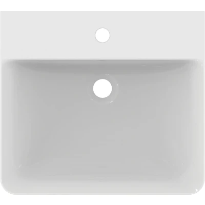 Afbeelding van Ideal Standard Connect Air Cube Wastafel Met Kraangat En Overloop 500x450mm Wit