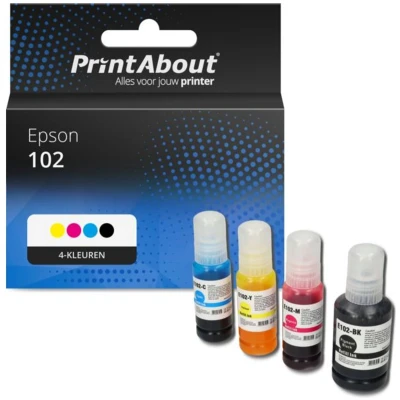 Afbeelding van Huismerk Epson 102 (T03R14/24/34/440) Inktcartridge 4 kleuren Voordeelbundel