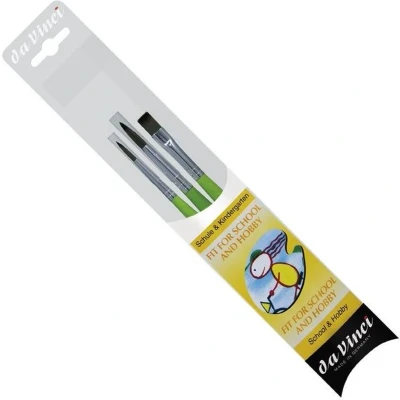 Afbeelding van Da Vinci School &amp; Hobby Brushes 3 stuks rond