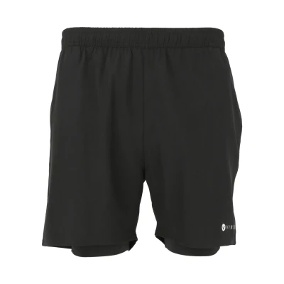 Afbeelding van Zayne 2 in 1 Short Heren Black 990 M Zwart Sportbroek