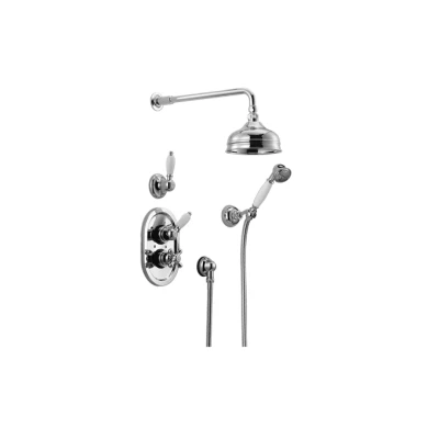 Afbeelding van Huber Croisette Inbouw Thermostatische Doucheset Chroom/Goud 913.CS01H.CA