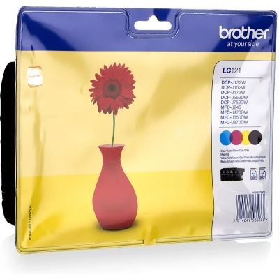 Afbeelding van Brother LC 121VALBP Inktcartridge 4 kleuren Voordeelbundel