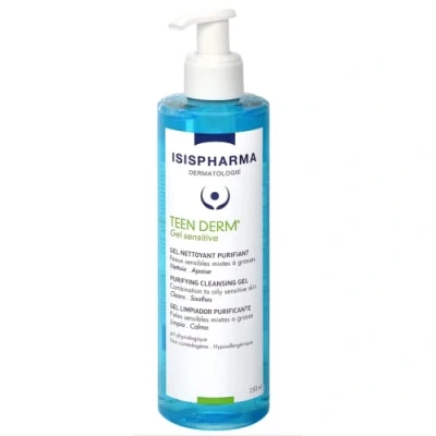 Afbeelding van ISISPHARMA De Teen Derm Gel Sensitve 400 ml Reinigende reinigingsgel Gevoelige huid met onzuiverheden