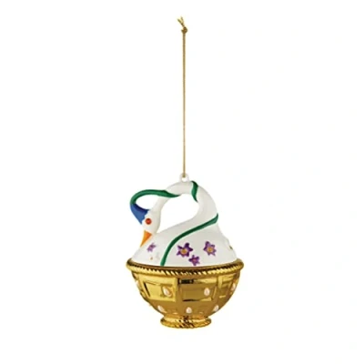 Afbeelding van Alessi kerstbal Faberjori Cigno di Primavera Multi color / diameter 7,8 cm Glas