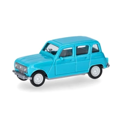 Afbeelding van herpa Renault R4 modelauto, schaal 1/87, Duits model, verzamelstuk, plastic figuur, kleur: turquoise