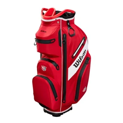 Afbeelding van Wilson Staff Exo Dry Waterproof Cartbag 2022 Rood Zwart Wit